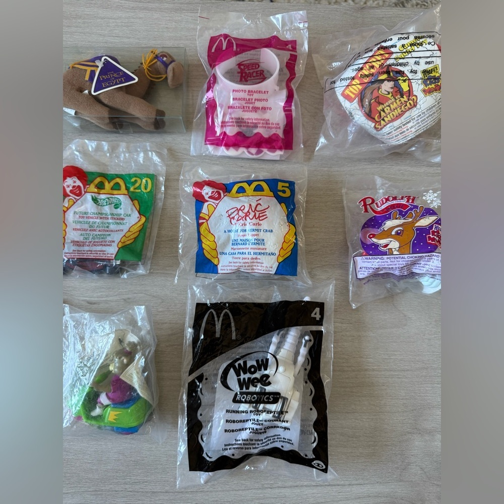 Set of 8 Vintage McDonald’s Happy Meal Toys in Package